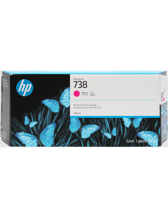 HP 738 300 ml magenta DesignJet-bläckpatron