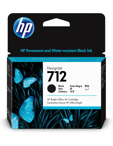 HP 712 musta DesignJet -mustepatruuna, 80 ml