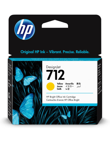 HP 712 keltainen DesignJet -mustepatruuna, 29 ml