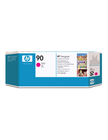 HP 90 Magenta DesignJet Printhead and Printhead Cleaner print head Inkjet