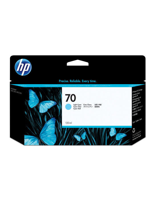 HP 70 130-ml Light Cyan DesignJet Ink Cartridge
