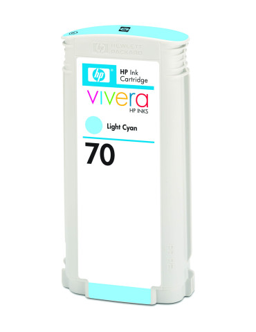 HP 70, vaaleansyaani mustekasetti, 130 ml HP 70, vaaleansyaani mustekasetti, 130 ml