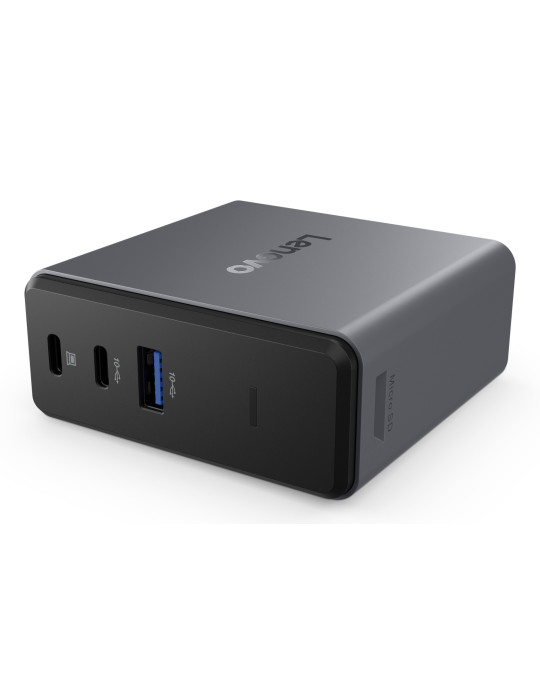 Lenovo X9 Charging GaN Dock Langallinen USB 3.2 Gen 2 (3.1 Gen 2) Type-C Harmaa