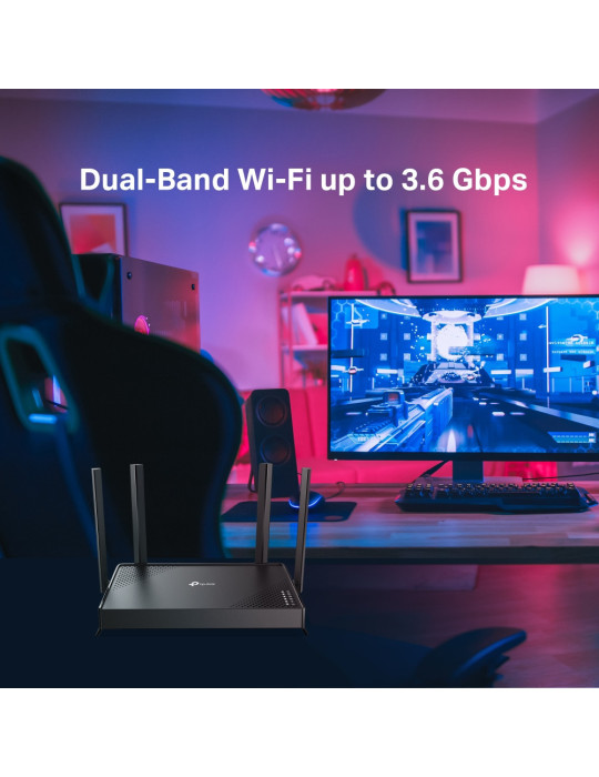 TP-Link Archer BE220 trådlös router Gigabit Ethernet Dual-band (2,4 GHz   5 GHz) Svart