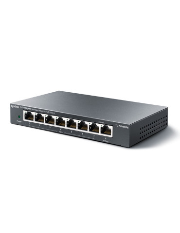 TP-Link TL-RP108GE network switch Managed L2 Gigabit Ethernet (10 100 1000) Power over Ethernet (PoE) Black