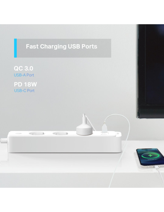 TP-Link Tapo P300 3 AC outlet(s) Type F (CEE 7 4) 59.1" (1.5 m) 3 2300 W White