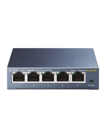 TP-Link TL-SG105 Ohanterad Gigabit Ethernet (10 100 1000) Svart