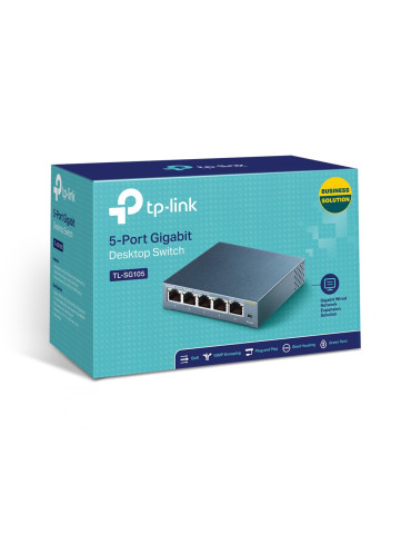 TP-Link TL-SG105 Ohanterad Gigabit Ethernet (10 100 1000) Svart