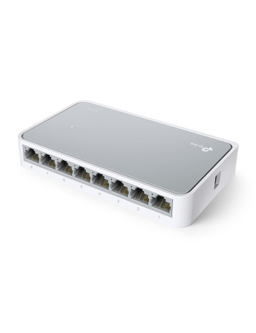 TP-Link TL-SF1008D Ohanterad Fast Ethernet (10 100) Vit