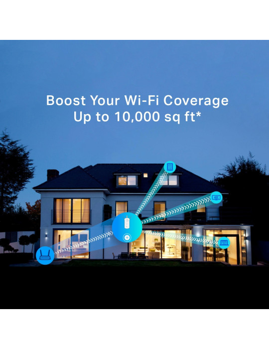 TP-Link RE450 Verkkotoistin Valkoinen 10, 100, 1000 Mbit s