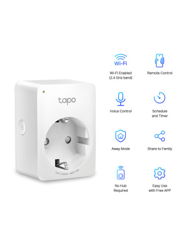 TP-Link Tapo P100 Smarta pluggar 2300 W Vit TP-Link Tapo P100 Smarta pluggar 2300 W Vit
