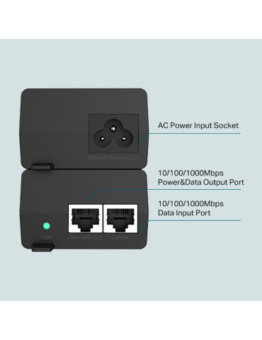TP-Link TL-POE160S PoE-adapters Gigabit Ethernet TP-Link TL-POE160S PoE-adapters Gigabit Ethernet