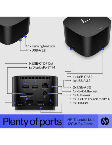 HP Thunderbolt-docka 120 W G4