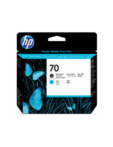 HP 70 Matte Black and Cyan DesignJet Printhead HP 70 Matte Black and Cyan DesignJet Printhead