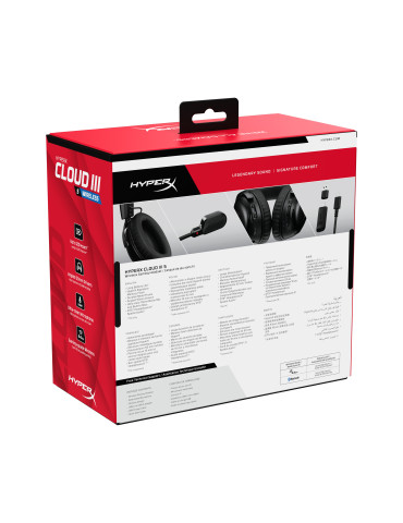 HyperX Cloud III S Wireless – langattomat pelikuulokkeet (musta)