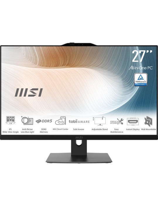 MSI Modern AM272P 1M-845EU All-in-One PC workstation Intel Core 7 150U 27" 1920 x 1080 pixels 16 GB DDR5-SDRAM 1 TB SSD Windows
