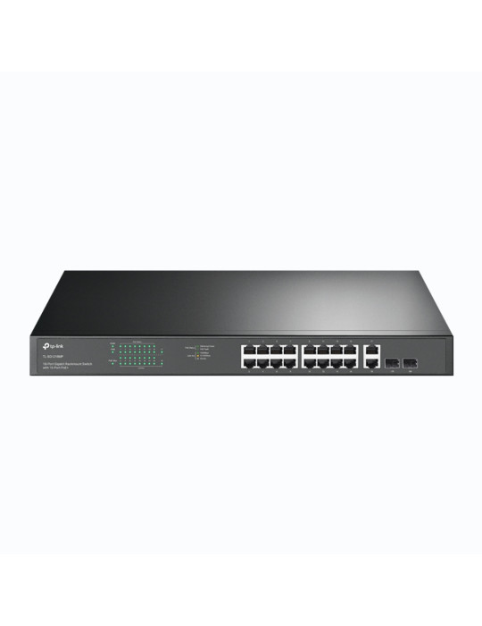 TP-Link TL-SG1218MP verkkokytkin Hallitsematon Gigabit Ethernet (10 100 1000) Power over Ethernet -tuki 1U musta