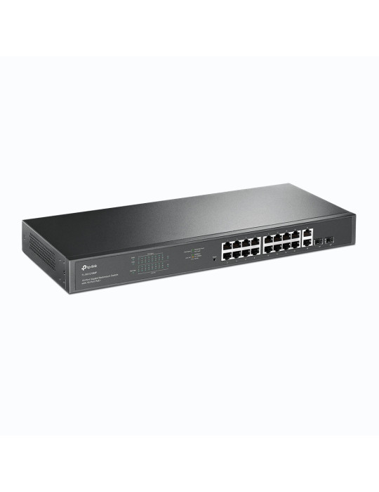 TP-Link TL-SG1218MP verkkokytkin Hallitsematon Gigabit Ethernet (10 100 1000) Power over Ethernet -tuki 1U musta