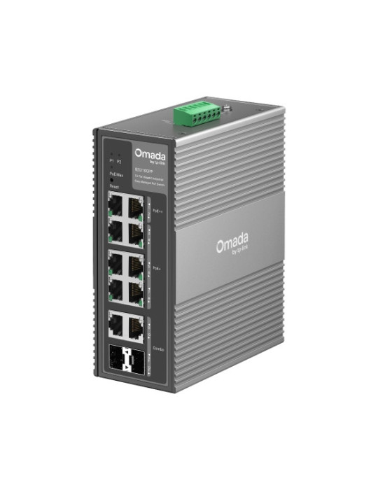 TP-Link Omada IES210GPP verkkokytkin Hallittu Gigabit Ethernet (10 100 1000) Power over Ethernet -tuki DIN rail Harmaa