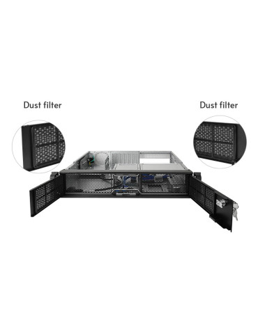 Chieftec UNC-209S-B-OP tietokonekotelo Teline musta