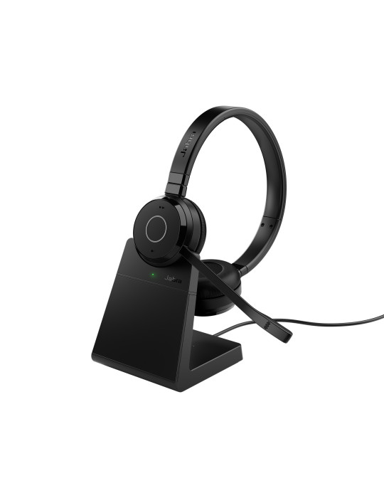 Jabra Evolve 65 TE Headset Kabel & Trådlös Huvudband Kontor callcenter USB Type-A Bluetooth Laddningsställ Svart