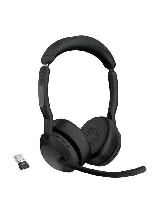 Jabra Evolve2 55 Kuulokkeet Langaton Pääpanta Toimisto puhelukeskus Bluetooth Latausteline musta