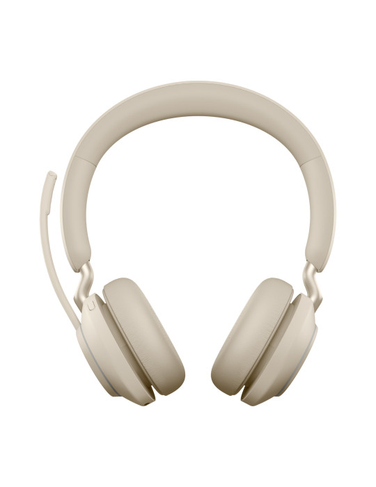 Jabra Evolve2 65 Kuulokkeet Langaton Pääpanta Toimisto puhelukeskus USB Type-C Bluetooth Beige