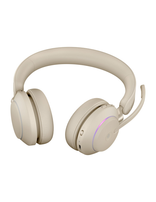 Jabra Evolve2 65 Kuulokkeet Langaton Pääpanta Toimisto puhelukeskus USB Type-C Bluetooth Beige