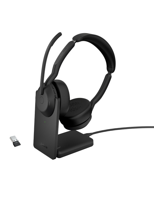 Jabra Evolve2 55 Kuulokkeet Langallinen & langaton Pääpanta Toimisto puhelukeskus Bluetooth Latausteline musta