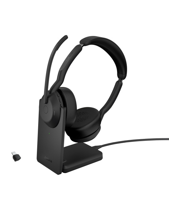 Jabra Evolve2 55 Kuulokkeet Langallinen & langaton Pääpanta Toimisto puhelukeskus Bluetooth Latausteline musta