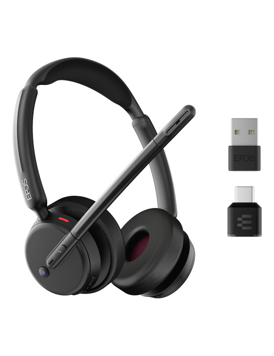 EPOS 1001490 kuulokkeet ja kuulokemikrofoni Langallinen & langaton Pääpanta Toimisto puhelukeskus USB Type-C Bluetooth musta