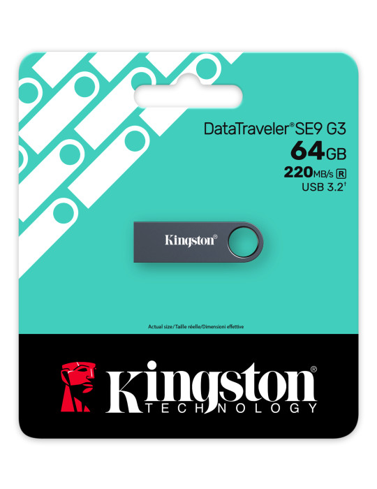 Kingston Technology DataTraveler SE9 G3 USB flash drive 64 GB USB Type-A 3.2 Gen 1 (3.1 Gen 1) Black