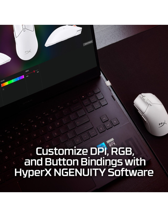 HyperX Pulsefire Haste 2 Mini - Wireless Gaming Mouse (White)