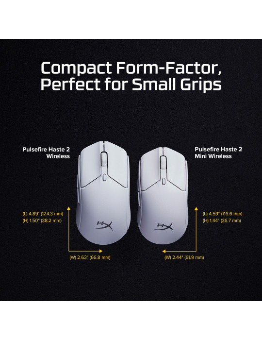 HyperX Pulsefire Haste 2 Mini – langaton pelihiiri (valkoinen)