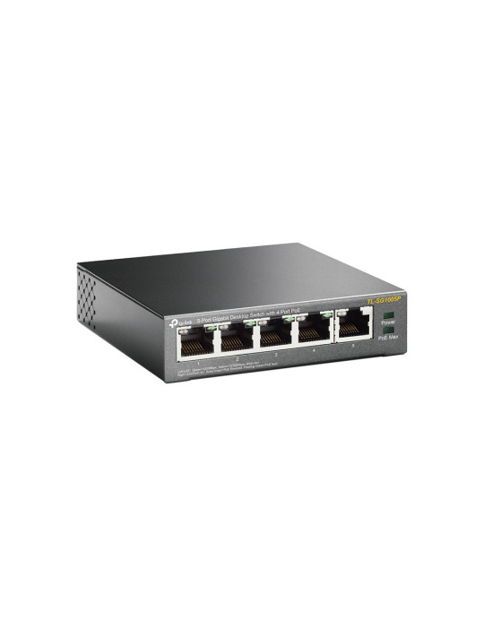 TP-Link TL-SG1005P Hallitsematon Gigabit Ethernet (10 100 1000) Power over Ethernet -tuki musta