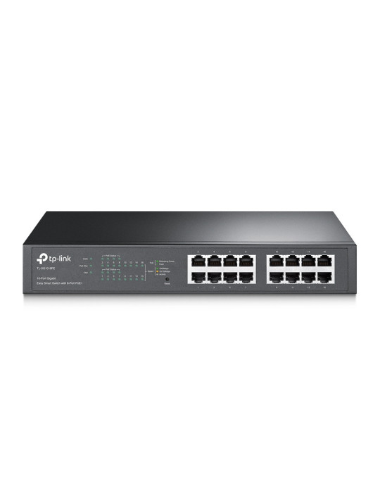 TP-Link TL-SG1016PE hanterad L2 Gigabit Ethernet (10 100 1000) Strömförsörjning via Ethernet (PoE) stöd 1U Svart