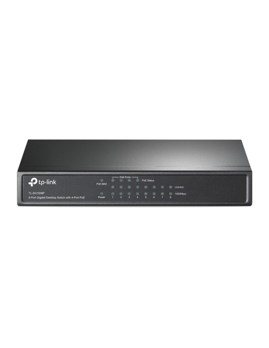 TP-Link TL-SG1008P Hallittu Gigabit Ethernet (10 100 1000) Power over Ethernet -tuki Harmaa