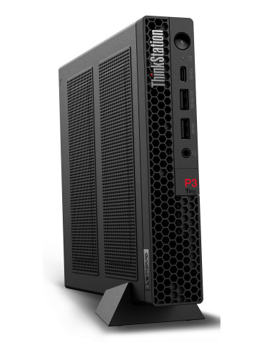 Lenovo ThinkStation P3 Tiny Intel® Core™ i7 i7-14700T 32 GB DDR5-SDRAM 1 TB SSD NVIDIA T1000 Windows 11 Pro Mini PC musta