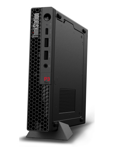 Lenovo ThinkStation P3 Tiny Intel® Core™ i7 i7-14700T 32 GB DDR5-SDRAM 1 TB SSD NVIDIA T1000 Windows 11 Pro Mini PC musta