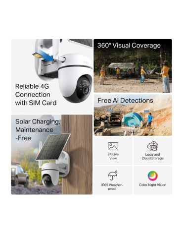 TP-Link Tapo C615G KIT Kupoli IP-turvakamera Ulkona 2304 x 1296 pikseliä Katto Seinä Tanko