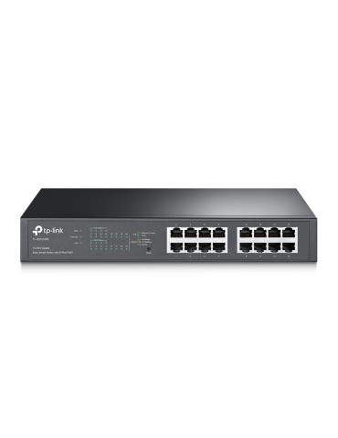 TP-Link TL-SG1016PE hanterad L2 Gigabit Ethernet (10 100 1000) Strömförsörjning via Ethernet (PoE) stöd 1U Svart