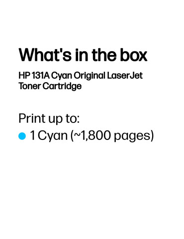 HP 131A Cyan Original LaserJet Toner Cartridge