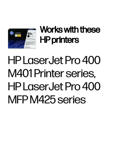 HP 80X, alkuperäinen riittoisa musta LaserJet-värikasetti