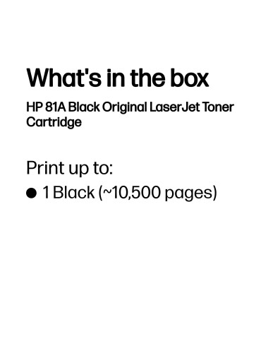 HP 81A, alkuperäinen musta LaserJet-väriainekasetti