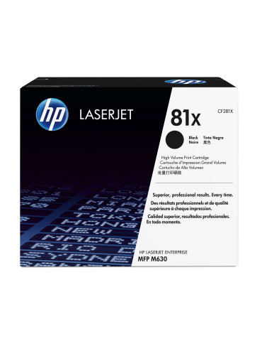 HP 81X, alkuperäinen riittoisa musta LaserJet-värikasetti