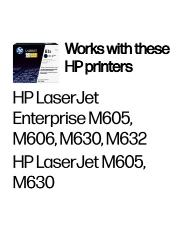 HP 81X, alkuperäinen riittoisa musta LaserJet-värikasetti
