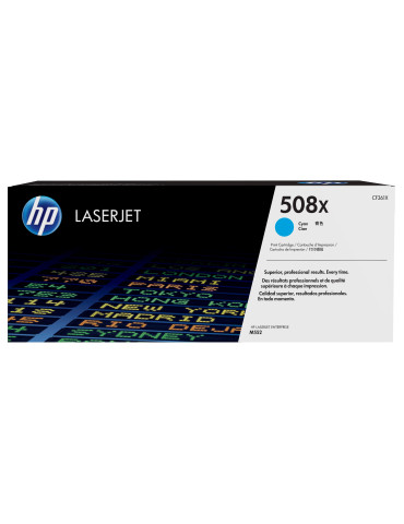 HP 508X cyan original LaserJet-tonerkassett med hög kapacitet