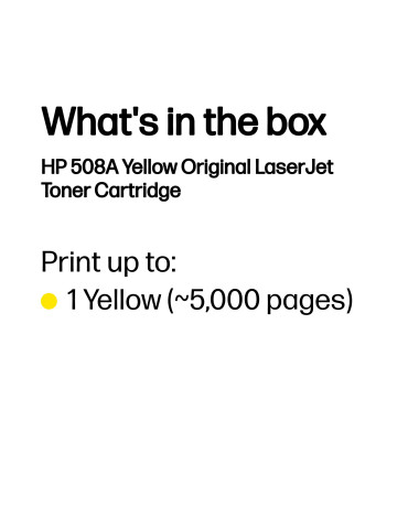HP 508A, alkuperäinen keltainen LaserJet-värikasetti