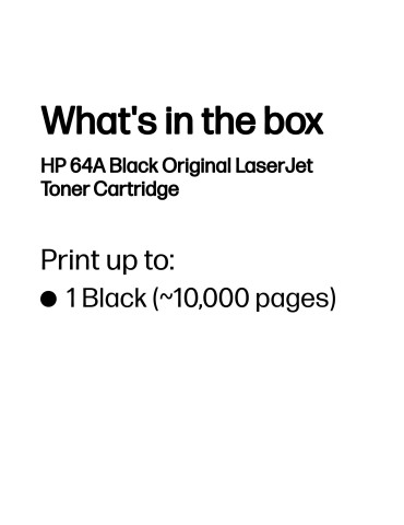 HP 64A, alkuperäinen musta LaserJet-värikasetti