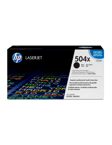 HP 504X, alkuperäinen riittoisa musta LaserJet-värikasetti